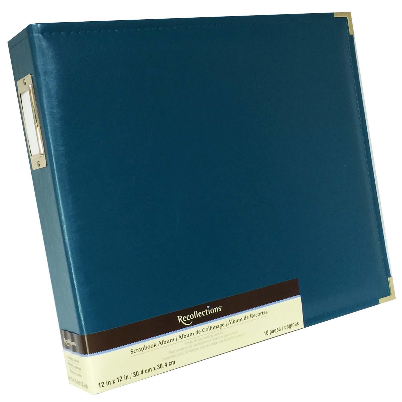 Faux Leather D-Ring Scrapbook Album by Recollections®, Peacock Blue